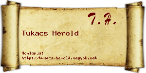 Tukacs Herold névjegykártya